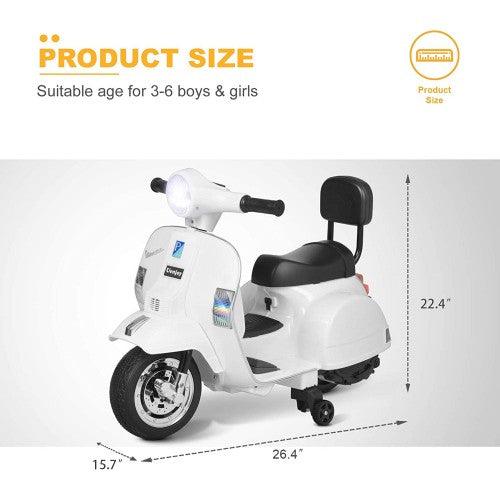 UENJOY PX150 6V Kids Ride Motorcycle (Vespa Edition Pink, Blue , White, Black) - Toytexx UENJOY PX150 6V Kids Ride Motorcycle (Vespa Edition Pink, Blue , White, Black) - Toytexx